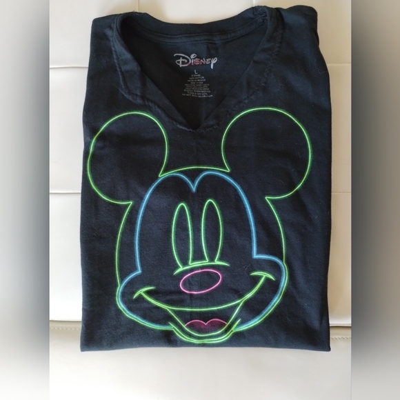 Disney Mickey Mouse Neon Look T shirt - Picture 4 of 8